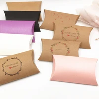 50pcslot flower wild goose bird handmade love pattern kraft paper pillow boxes for kids small toy hold package container boxes