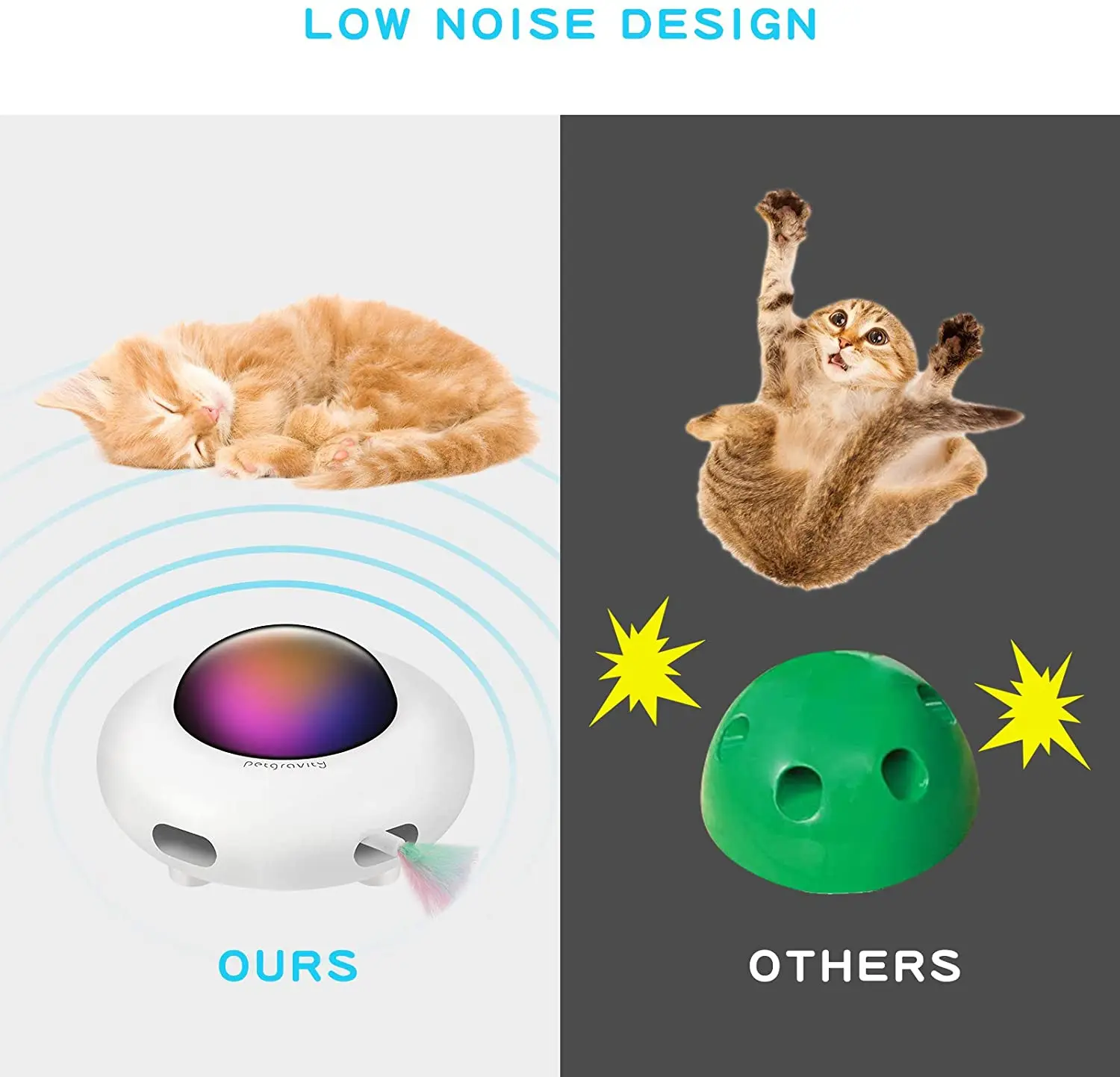 Интерактивная электронная игрушка для кошек в помещении с вращающимся пером НЛО