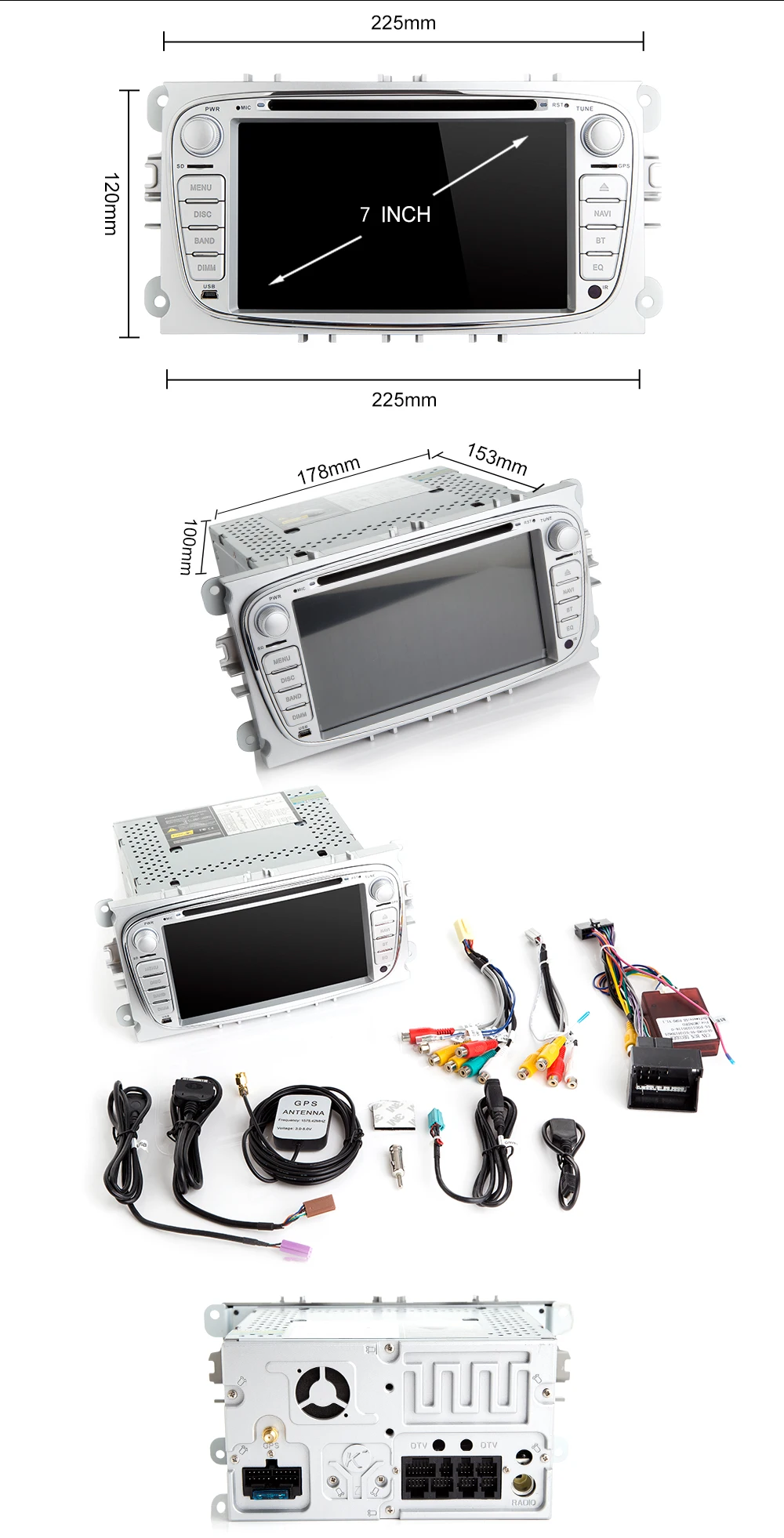 8 ядерный 4 г ram ips DSP Android 9 автомобильный Радио мультимедиа для Ford Focus 2 3 mk2 Mondeo 4 Kuga Fiesta Transit подключения S-MAX C-MAX OBD2