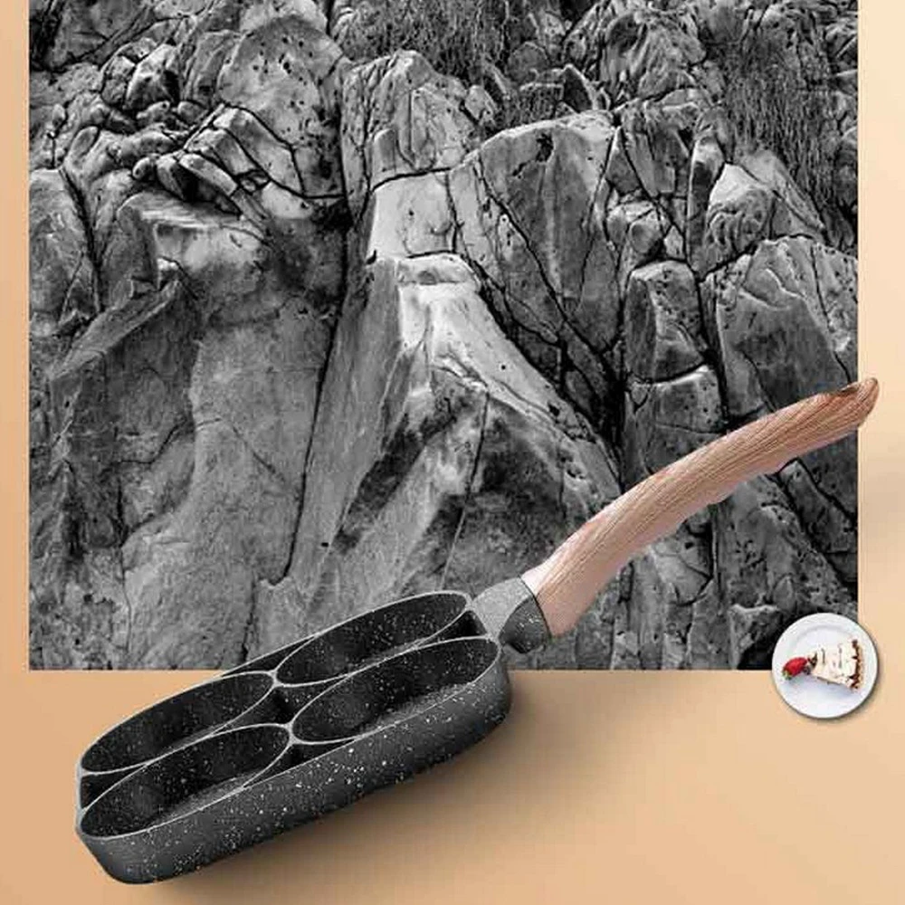 

Four-hole Frying Pot Pan Household Non-stick Omelette Pan Pot Thickened Egg Pancake Steak Pan Egg Ham Pans Breakfast Maker