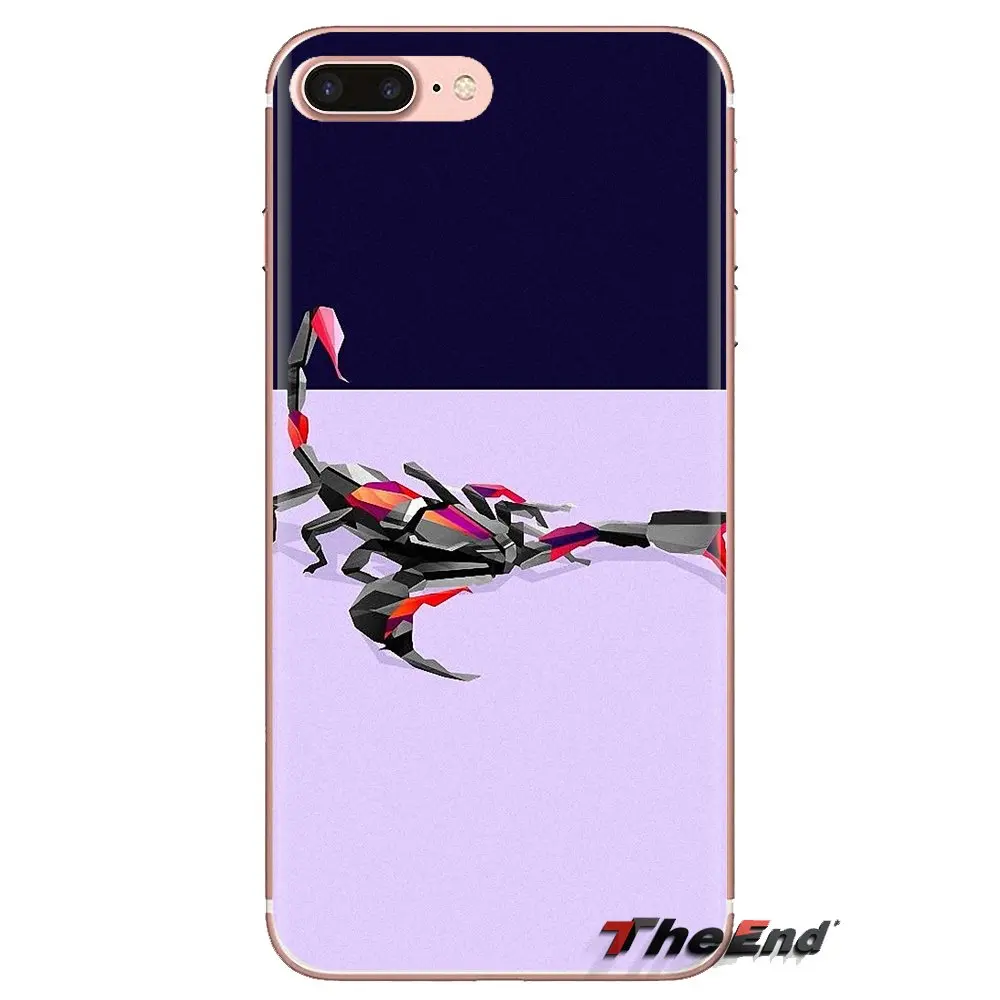 Прозрачный мягкий чехол с изображением черного животного скорпиона для huawei P Smart