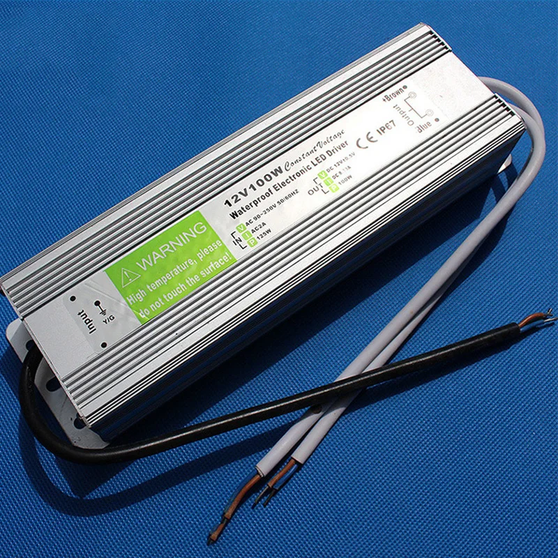

Led Driver Transformer Power Supply Adapter AC110-260V to DC12V/24V 20W- 100W Waterproof Electronic outdoor IP67 for underwater