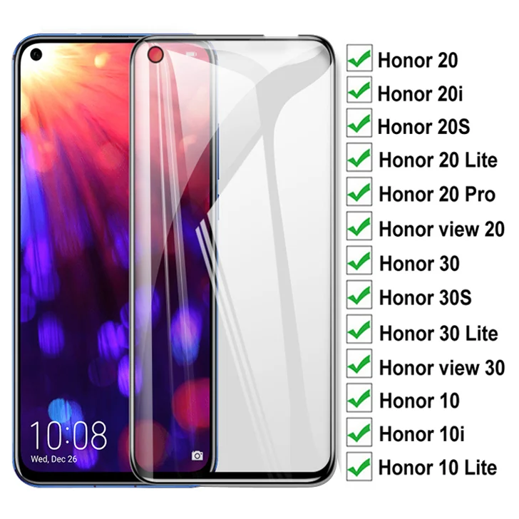 Защитное стекло 15D для Huawei honor View 20 30 20S 30S закаленное защитное Honor 10 Lite 10i 20i