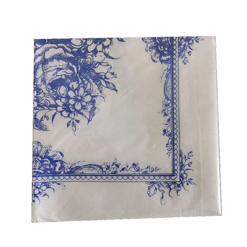 20 шт./лот в китайском стиле белого и голубого цвета с фарфоровым узором бумажную