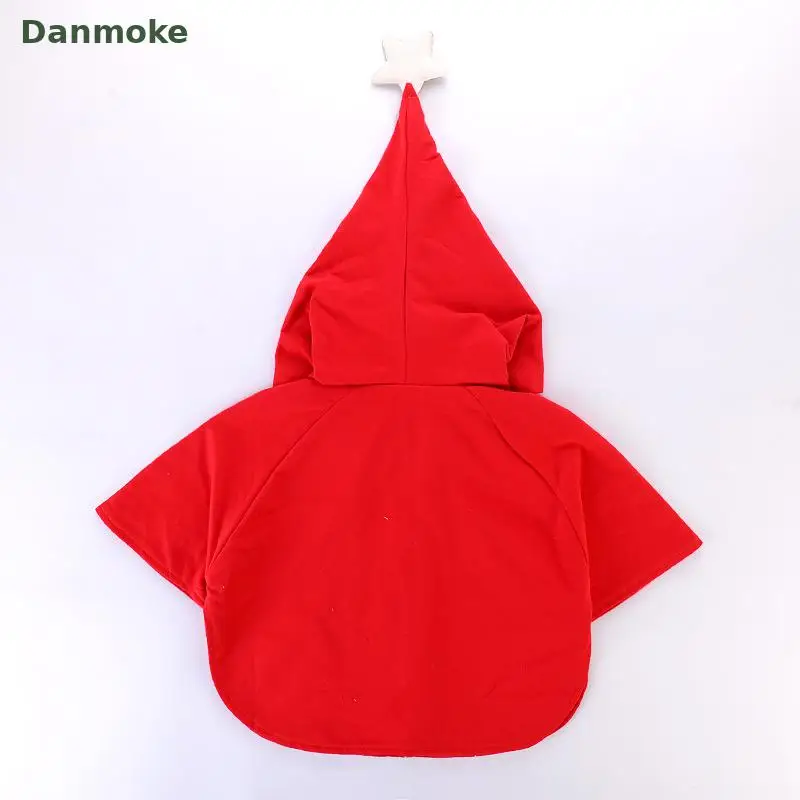 Danmoke/детское теплое зимнее рождественское плотное пончо с капюшоном для