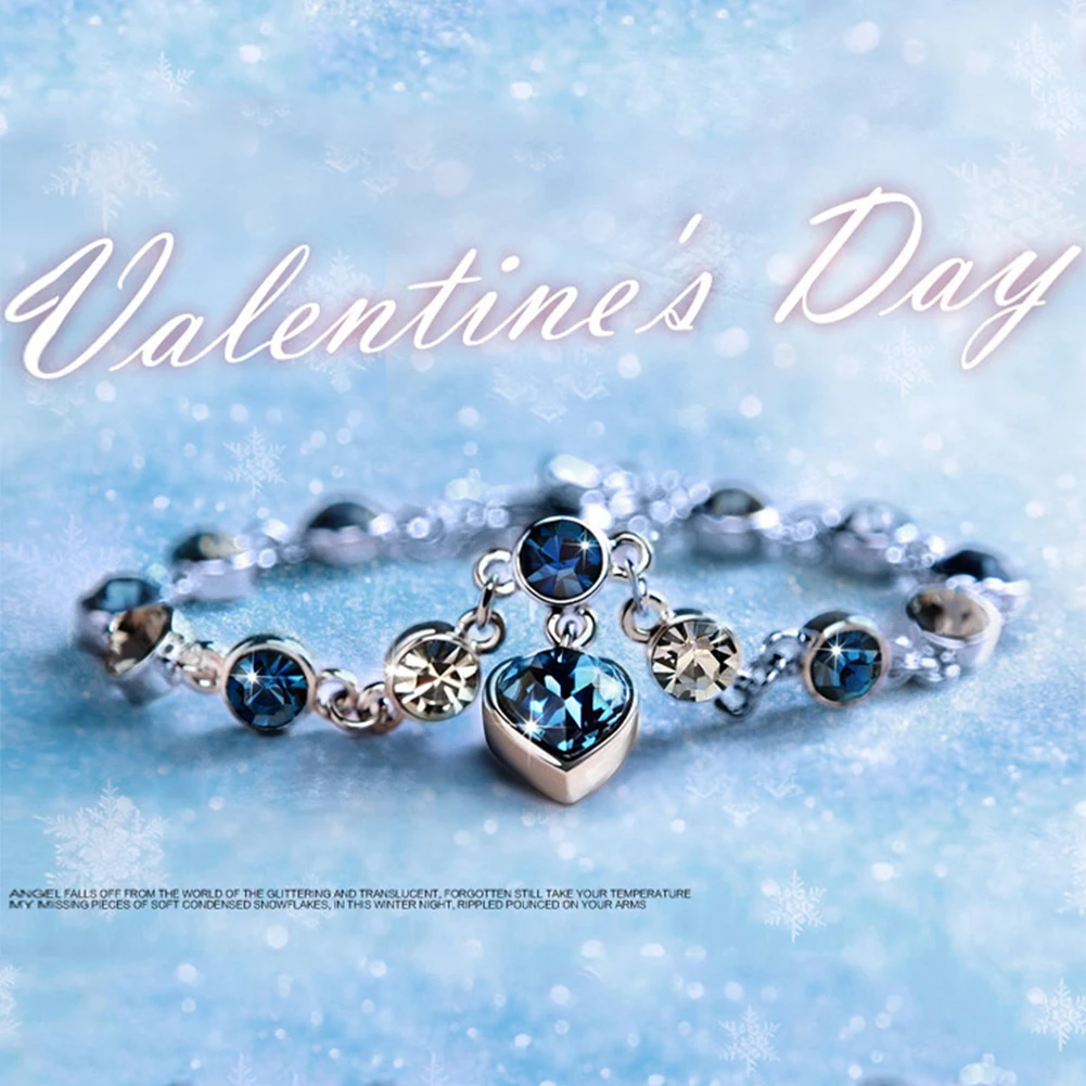 1 шт. модный жесткий браслет в виде сердца подарок новая мода для женщин Бирюзовый