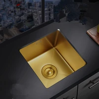 50x45cm Gold Kitchen Sinks 304 Stainless Steel Kitchen Bowl Set Brushed Kitchen Sink Undermount Double Holder Mixer Water Taps