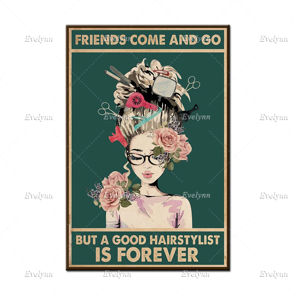 Парикмахерская девушка друзья приходите и выходите хороший парикмахерский IsForever