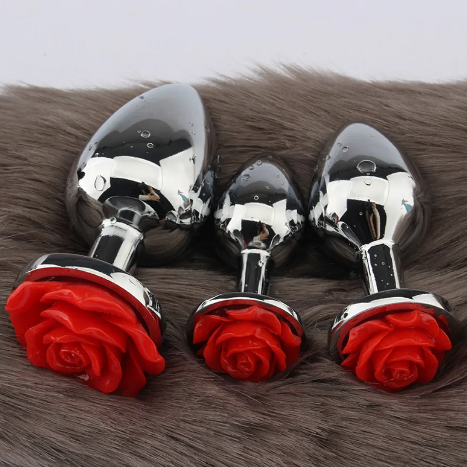 Stainless Steel Anal Toys Butt Plug Metal 1pc S/M/L Rose Sex for Women Adult Products Prostat | Красота и здоровье