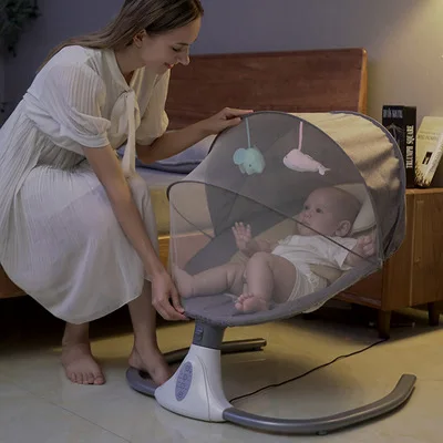 

Детское Электрическое Кресло-Качалка, детская кроватка для сна, удобная Колыбель для новорожденных, освобождающие руки матери