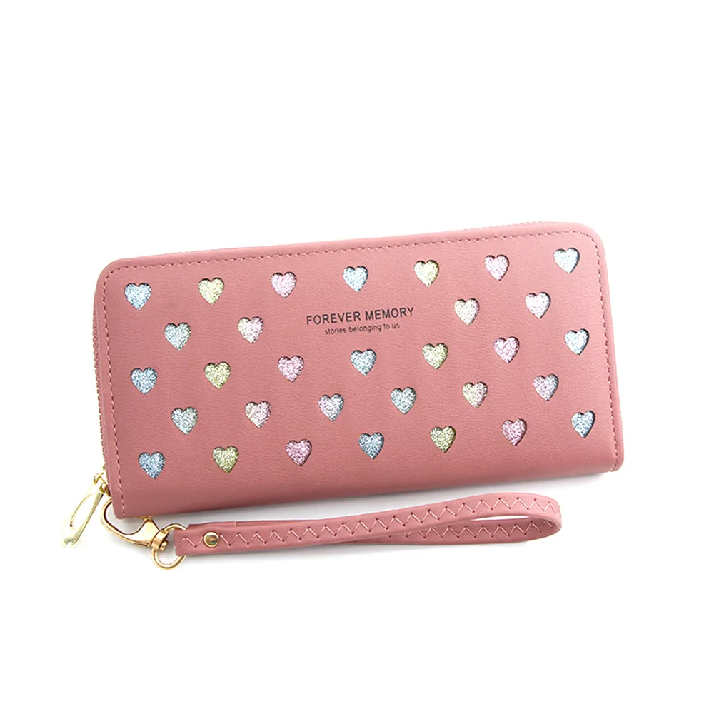 Новинка Женский кошелек большой вместимости с застежкой-молнией для монет