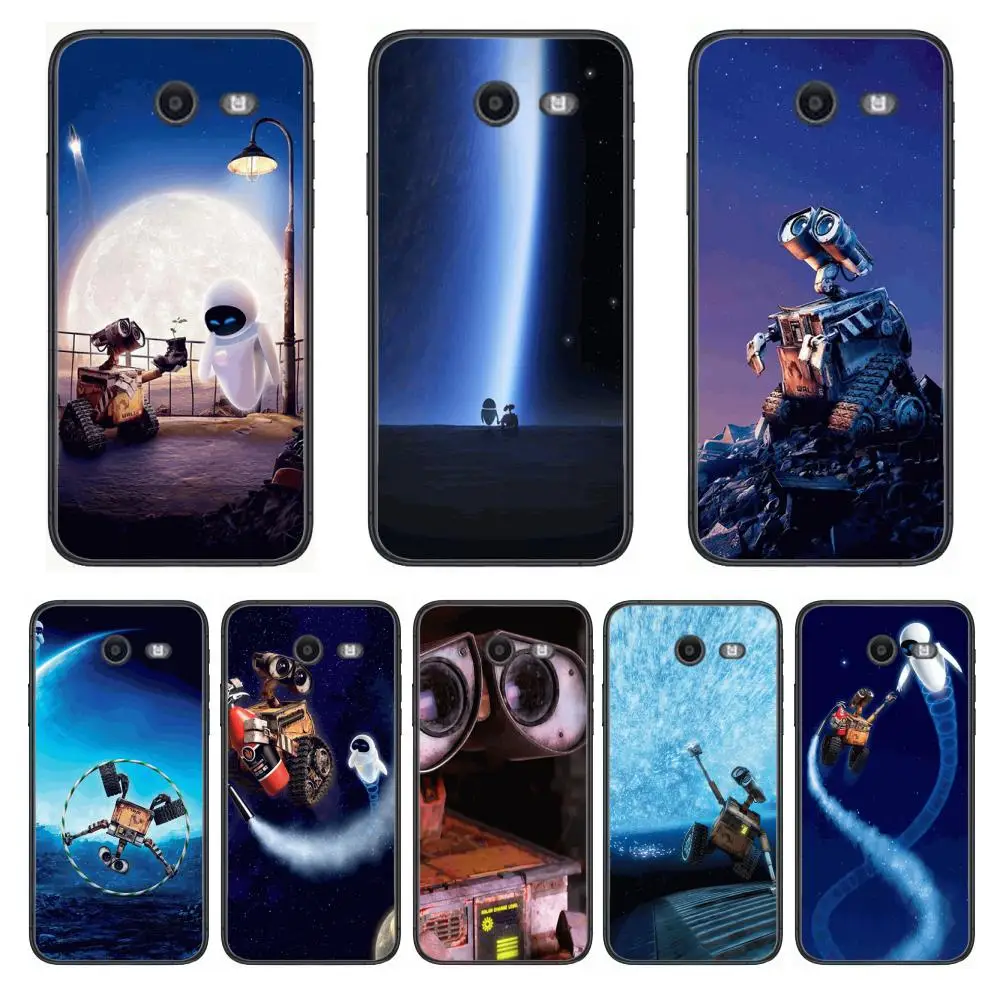 

Robot Cute HD Phone Case Hull For Samsung Galaxy J 4 3 5 6 7 8 EU 2018 Plus 2017 Black Shell Art Cell Cover TPU