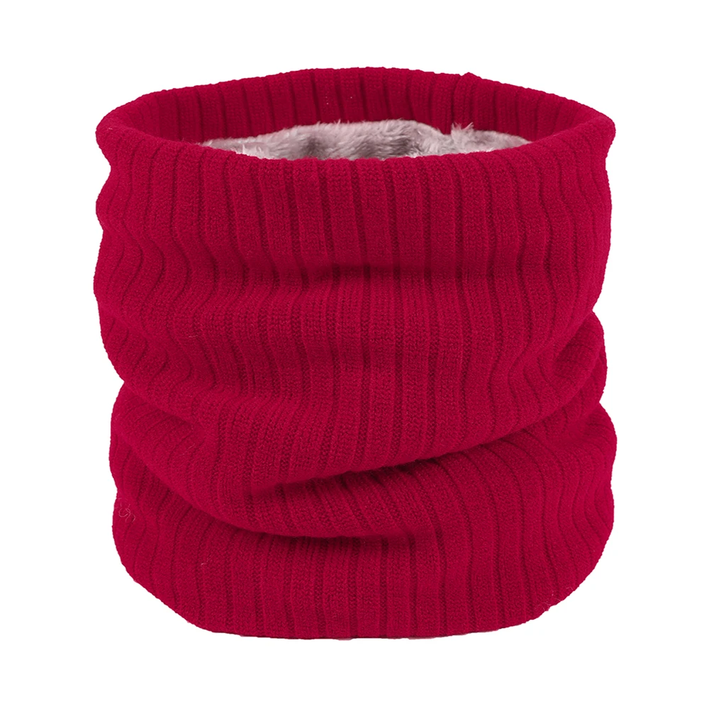 Зимний теплый шарф-труба 2021 флисовый вязаный шарф с круглым кольцом модные