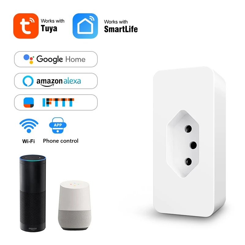 

Смарт-розетка Tuya с поддержкой Wi-Fi и таймером, 16 А