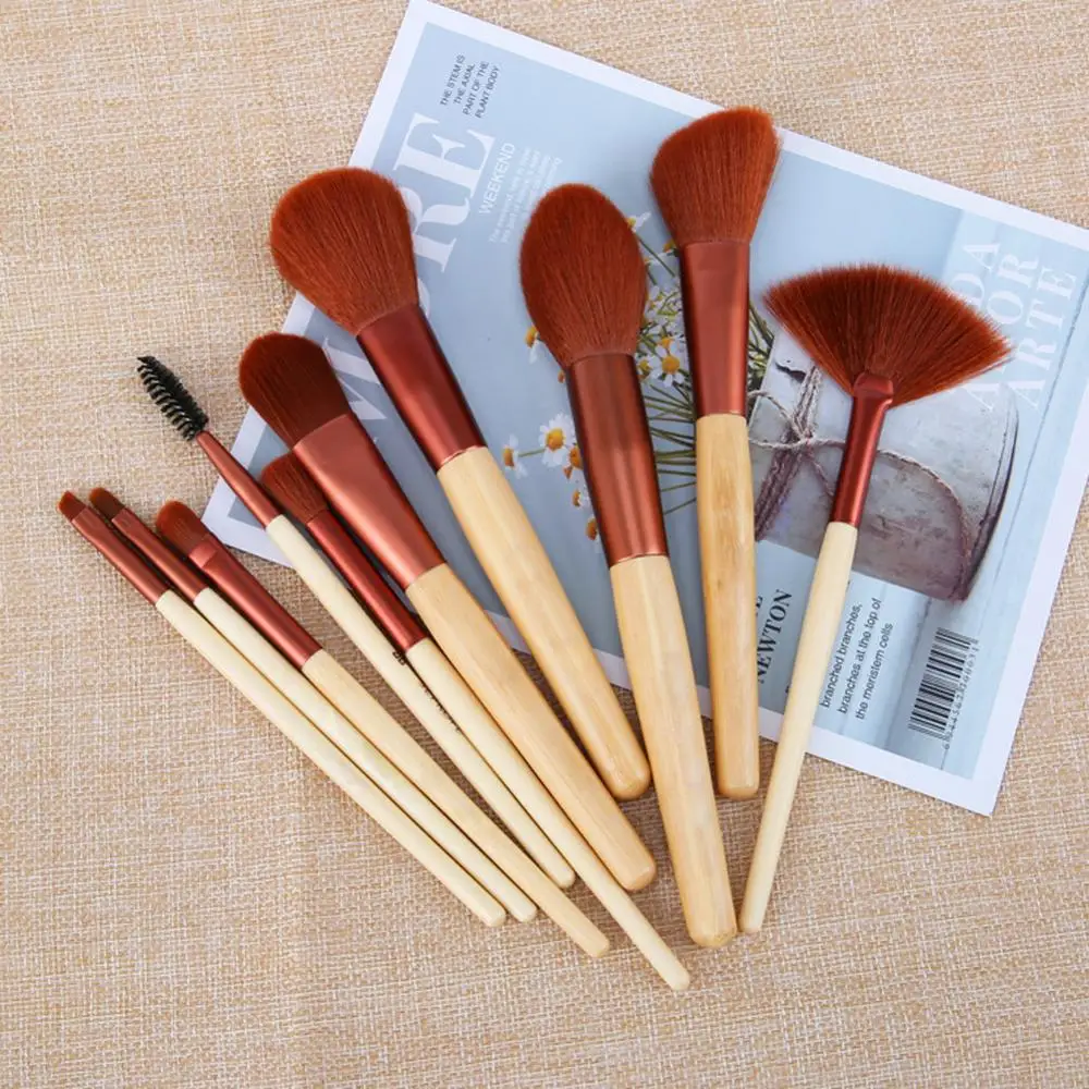 10 шт. набор профессиональных кистей для макияжа с бамбуковой ручкой|Аппликатор