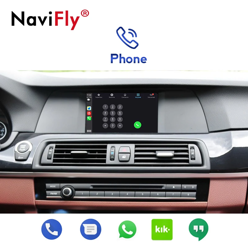 Беспроводной CarPlay Android Авто Зеркало Ссылка AirPlay автомобильный мультимедиа для BMW 5