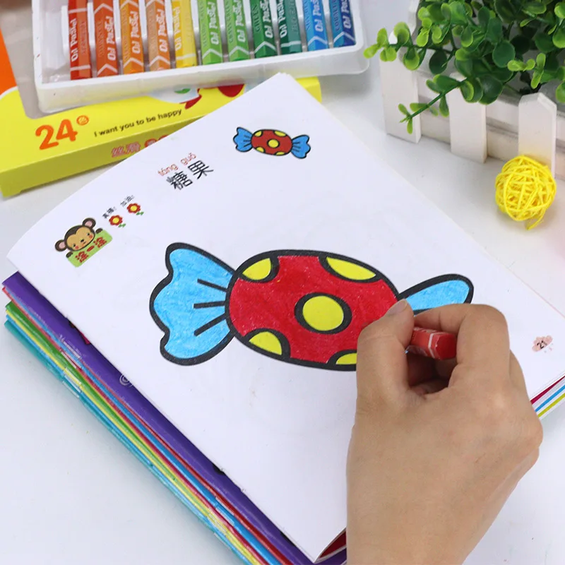 Тетрадь с китайскими иероглифами цветные книжки для рисования акварелью детей