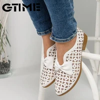 2020 summer loafers bowtie women flats pointed toe spring shoes for woman platform female slip on fotwear womens plus size