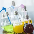 Пластиковая кружка для напитков, 100-500 мл, милая модная кружка в форме лампы для молока, сока, светильник ная Герметичная Бутылка Для Воды, чайник #40