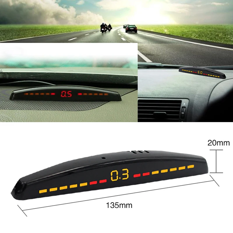 Сигнализация заднего хода PZ309 светодиодный реверсивный радар с полумесяцем