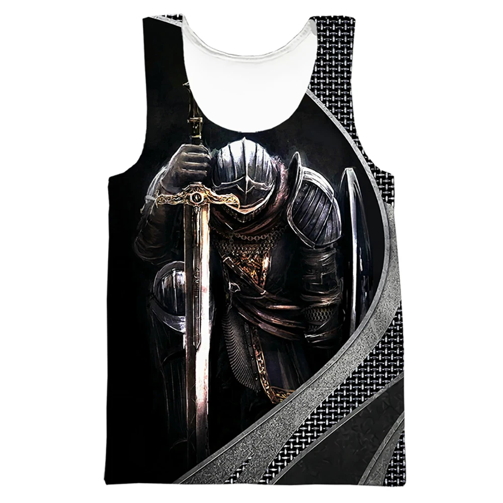 

CLOOCL Knights Templar Tank Tops 3D Print Men Women Summer Fashion Sleeveless Tees Shirt Casual Vest Drop Shipping