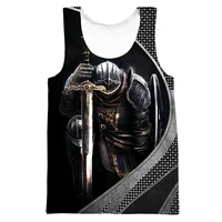 cloocl knights templar tank tops 3d print men women summer fashion sleeveless tees shirt casual vest drop shipping