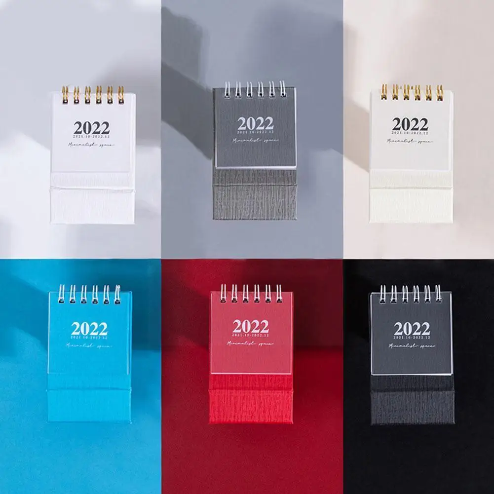 

Calendar 2022 Delicate Simple Desk Mini Desktop Note Decoration Calendar School Desk Home Office Book Coil Supplies Decorat V0z8
