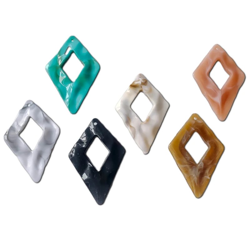 Акрилового пластика ромб подвеска серьги аксессуары серьга Ожерелья Подвески