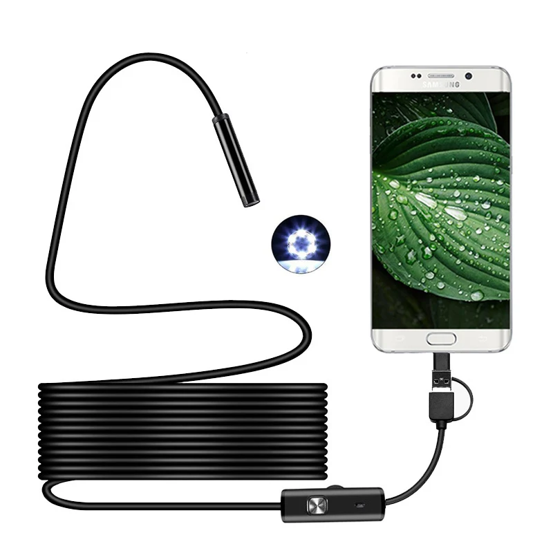 

Inspection Video Camera 1080P HD Mini Android Endoscope Camera 1M 2M 5M MicroUSB/USB/TYPE C Snake Borescope