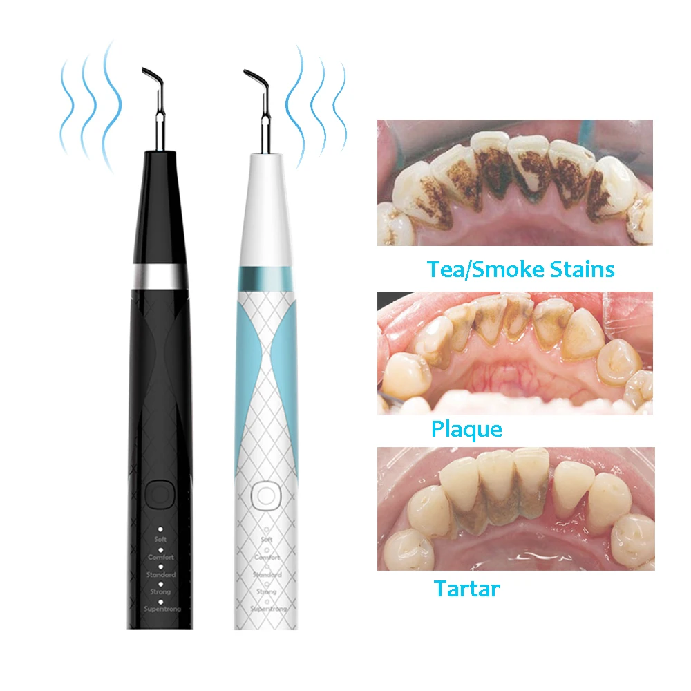 

Household UltraSonic Dental Scaler with LED light, Tooth Sonic Calculus Cleaner, Stains Tartar Teeth Remover Oral Hygiene Tools