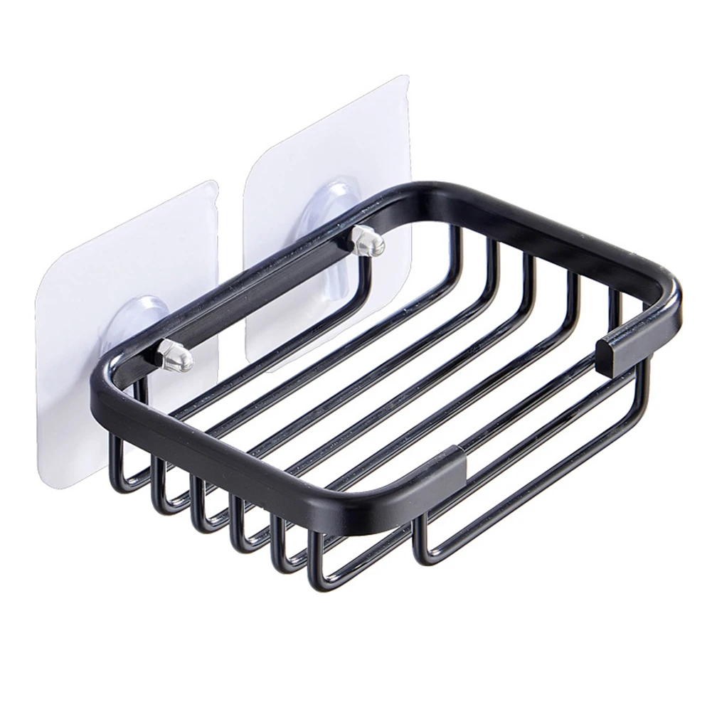 

1Pcs Soap Dish Holder Wall Mounted Storage Rack Holder Hollow Type Soap Sponge Dish Bathroom Accessories Dropshiping