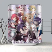 New Arrival Sword Art Online Shower Curtain Polyester Fabric Screens Curtains For Bathroom 3D Waterproof Bath Curtain With Hooks