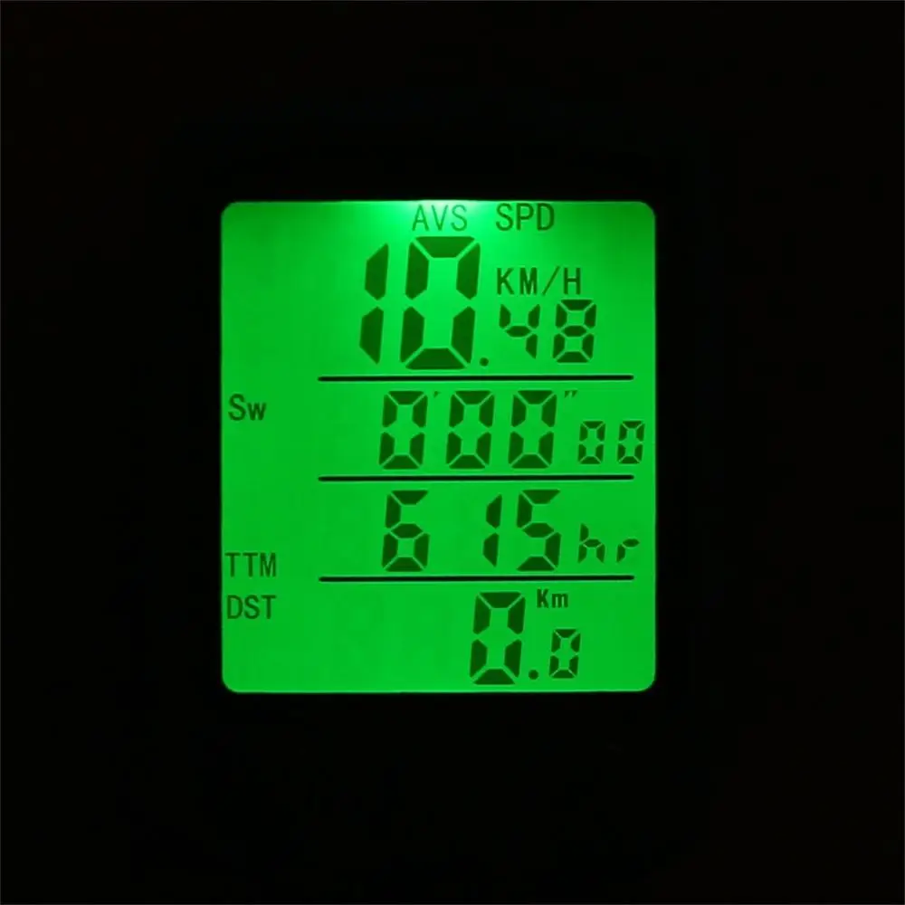 Nieuwe Stijl Sunding SD 563B Waterdichte LCD Display Cycling Bike Fiets Computer Kilometerstand Snelheidsmeter met Groene A
