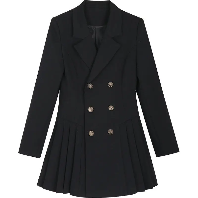 

Oversize Long Sleeve Double Breasted Office Dress Korean Clothes Blazer Dress Women Elegant Black Party Dress Female Autumn