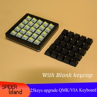 qmk keyboard via function 25 keys macropad diy gateroncherry switch hot swappable programming keypad blank keycap mechanical