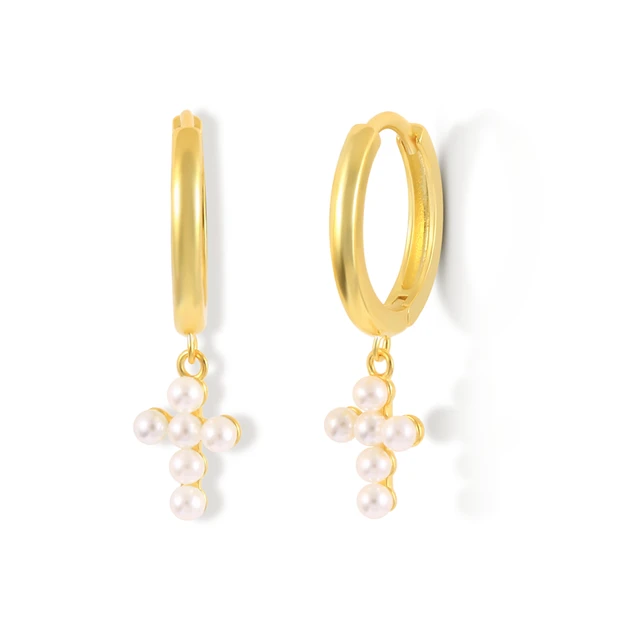 Elegant 925 Sterling Silver Dangle Drop Earrings with Cubic Zirconia Pendant for Women Piercing Huggie Earrings Jewellery