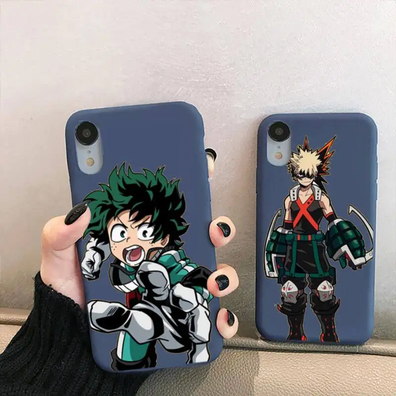 

Japan Anime My Hero Academia Phone Case For Iphone 6 6s 7 8 Plus XR X XS XSmax 11 12 Pro Mini Max Candy Purple Silicone Cover