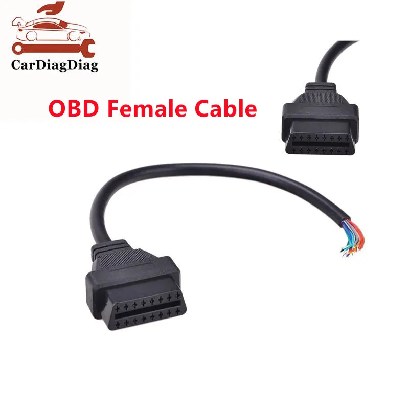 Прочный 16-контактный разъем OBD2 мама/папа кабель OBD OBDII ODB2 адаптер 2 длина 30 см