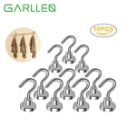 Магнитные Крючки для подвешивания GARLLEN N38, неодимовые зажимные магниты, крючки для тяжелых работ, настенные крючки, вешалка для чашек, ключей, одежды, 10 шт.