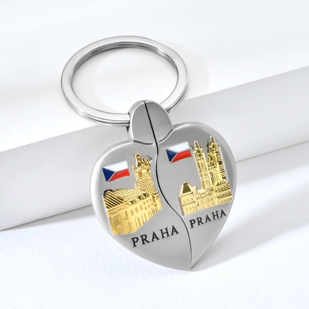 Vicney, романтичный брелок Praha, высокое качество, в форме сердца, брелок для влюбленных, Praha, путешествия, сувенир для мальчика, друга, подарок, брелок