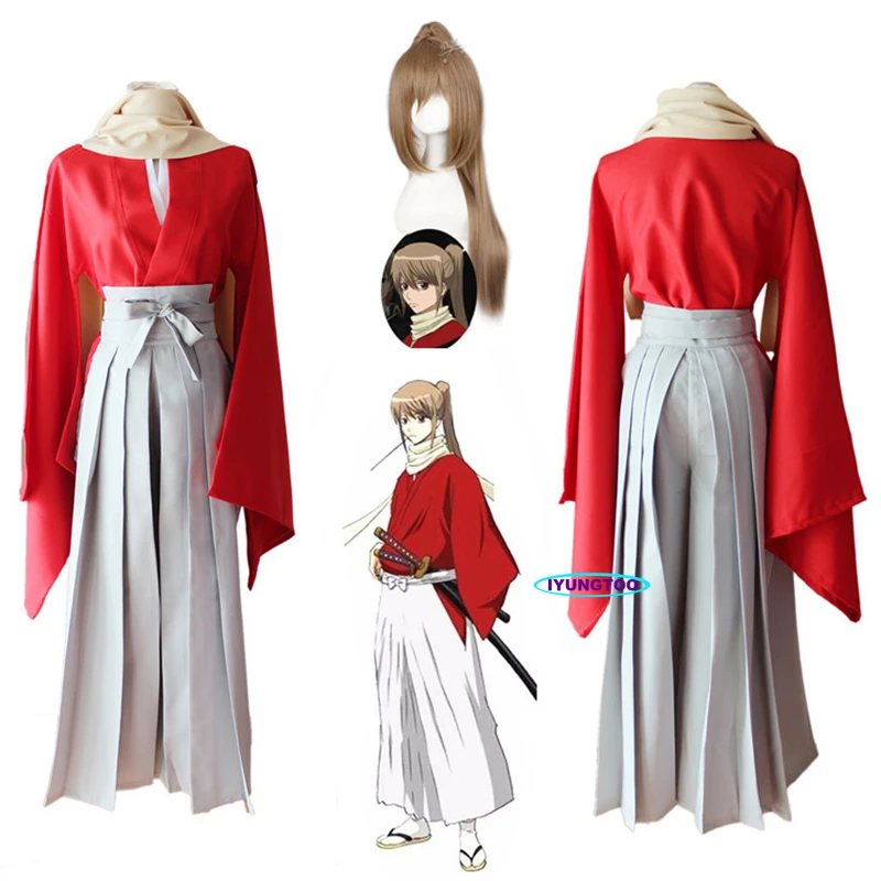 Аниме Gintama Косплей костюмы Sougo Okita кимоно Хэллоуин Карнавальная Вечеринка