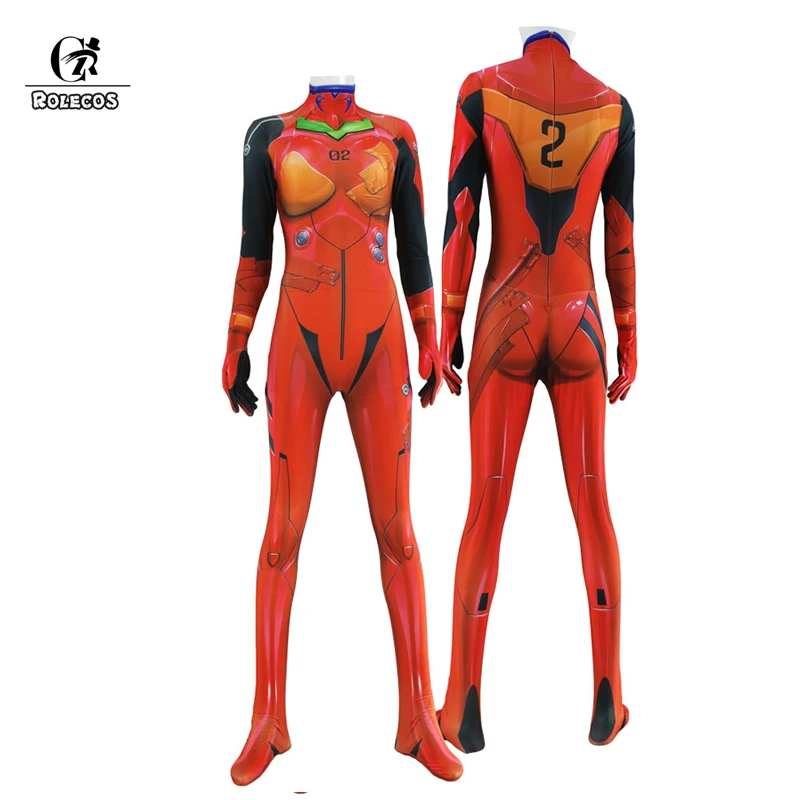 ROLECOS Asuka Langley Soryu) Косплэй Костюм Косплей Аниме ЕВА АСУКА сексуальное боди костюм