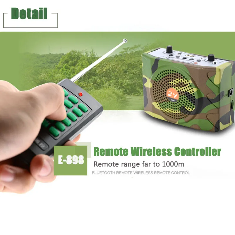 Охотничий динамик с дистанционным управлением 38 Вт FM-радио MP3 плеер камуфляжный