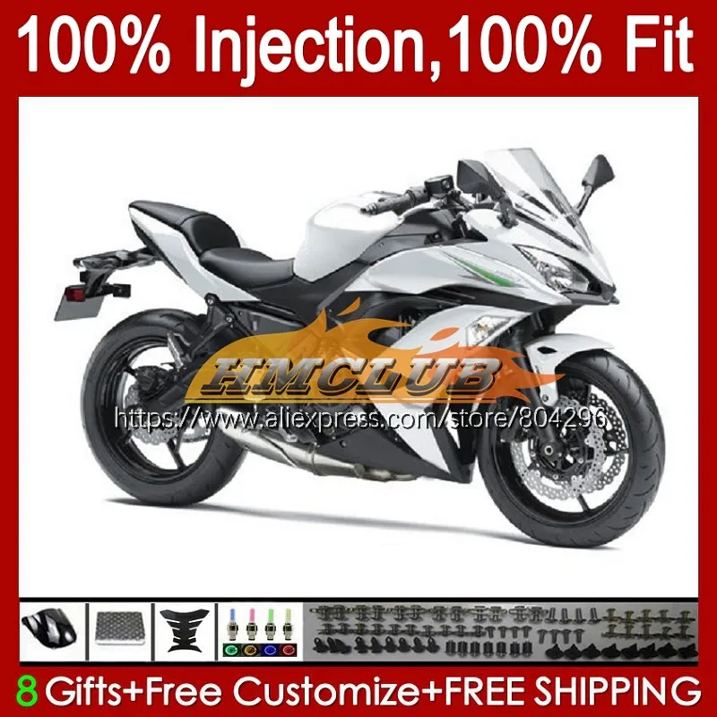 

Инъекционный комплект для KAWASAKI NINJA 650R 650 R ER6F 17 18 19 жемчужно-белый 116No.12 ER6 F 17 ER 6F ER-6F 2017 2018 2019 OEM обтекатель