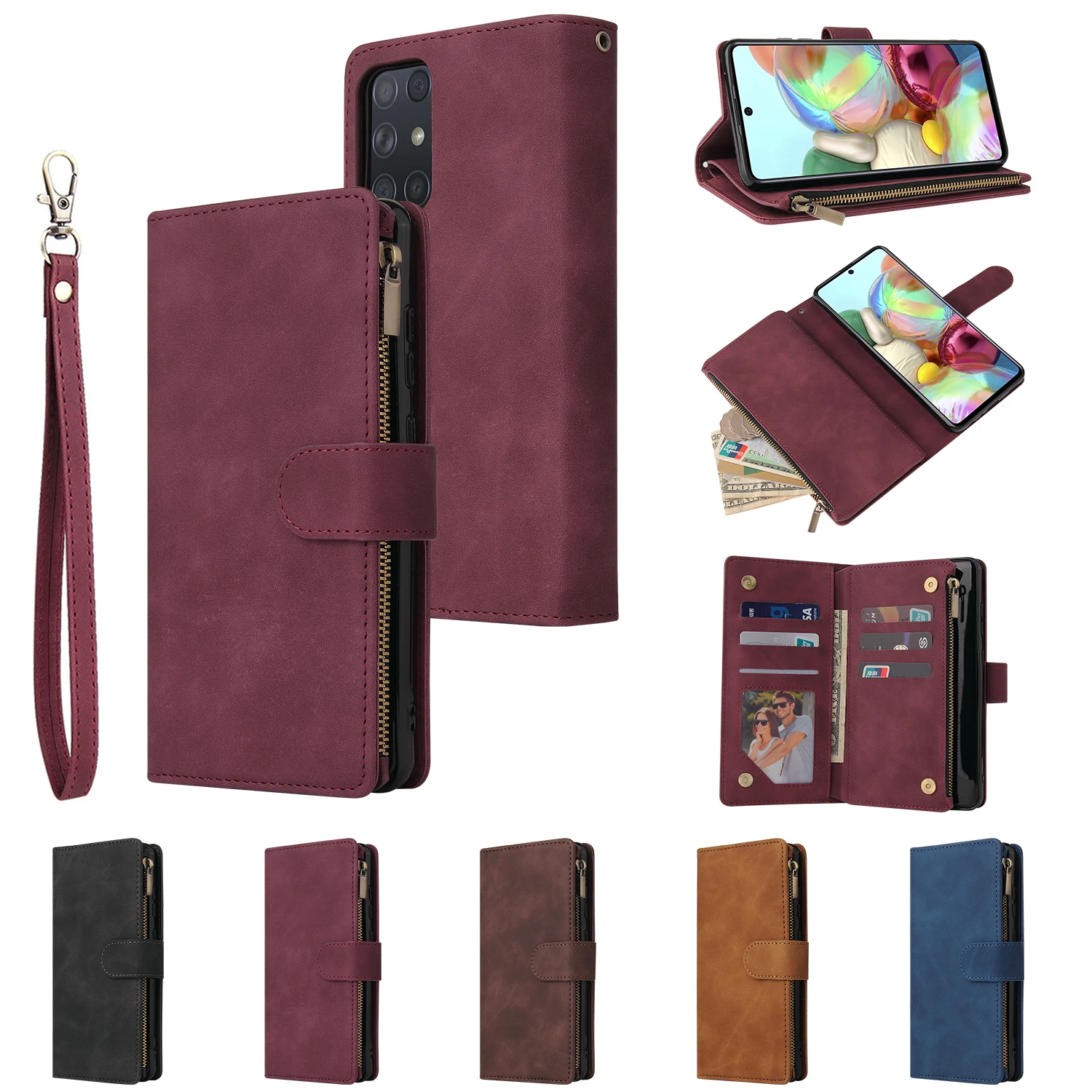 

Leather Case For Samsung Galaxy A52 A72 A82 A32 A52 A42 A22 5G A71 A51 A31 A01 A02 A11 A12 A20 A21 A41 A70 Card Slots Wallet