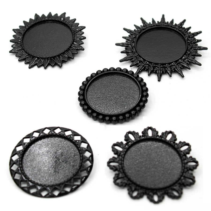 Брошка Нижний Кронштейн 25 мм пустая круглая рамка-безопасная булавка