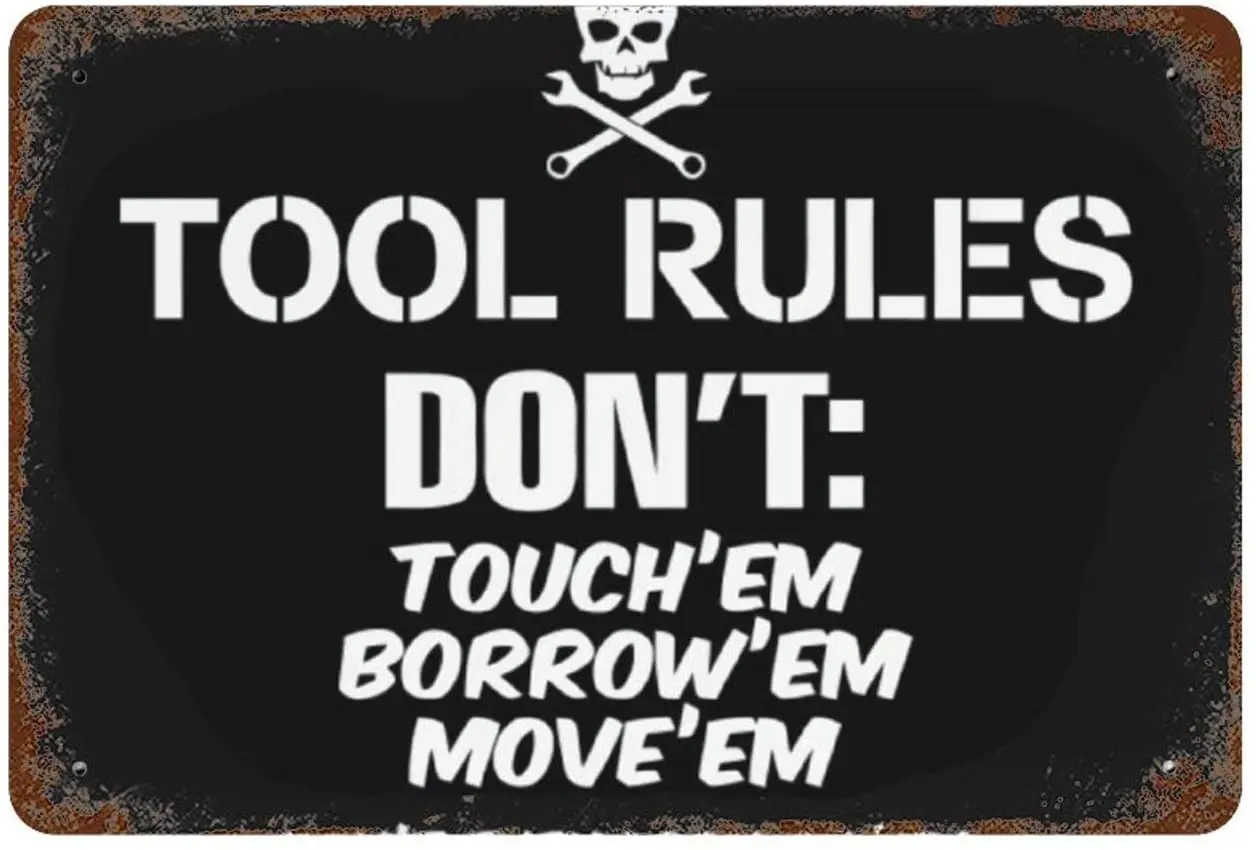 Инструмент правила металлические жестяные знаки забавные винтажные кухонные