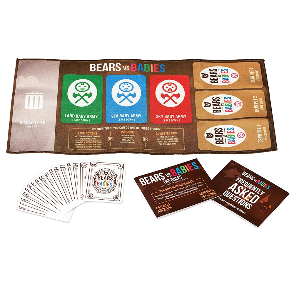 Настольная игра Bear VS Babie карточки для взаимодействия родителей и детей базовый NSFW