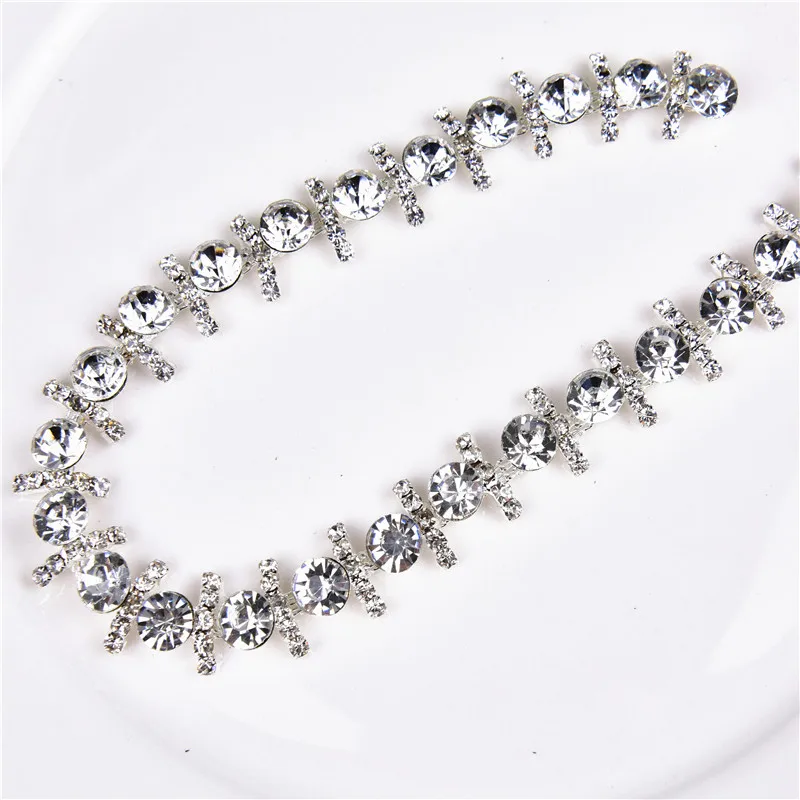style 5 1.4cm wide bling 1 ярд/лот модная свадебная жемчужная отделка подвеска-кристалл металлическая цепочка для свадебного платья украшение на голову - Цвет: style 5 1.4cm wide