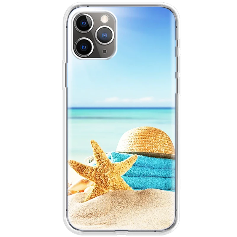 

Summer Beach Protector For Apple iPhone 12 Case For iphone 11 Pro max Mini Case SE 2020 7 8 6 6S Plus X XR XS MAX Case Cover Bum